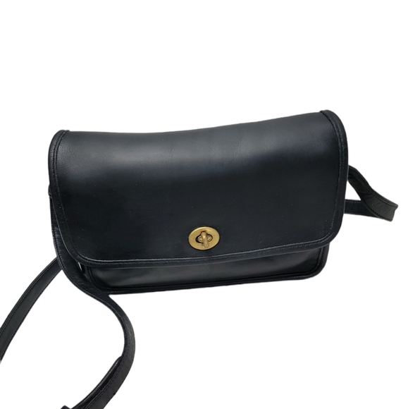 Coach Vintage 70s Black Leather City Bag - Picture 10 of 17